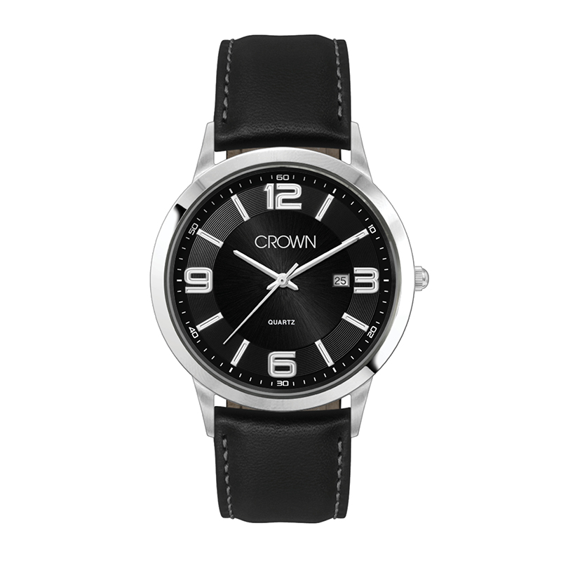 Wc4216 43mm Steel Silver Case, 3 Hand Mvmt, Black Dial, Dte Display, Leather Strap, Flat Mineral Cry 1 Wc4216 43mm Steel Silver Case, 3 Hand Mvmt, Black Dial, Dte Display, Leather Strap, Flat Mineral Cry 1