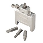 Zippo® Usa-Made Bit Safe Screwdriver Satin Chrome - 40701 - Angled with Bits Zippo® Usa-Made Bit Safe Screwdriver Satin Chrome - 40701 - Angled with Bits