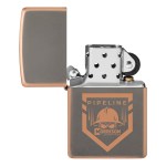 Zippo® Windproof Lighter Rustic Bronze - Open Zippo® Windproof Lighter Rustic Bronze - Open