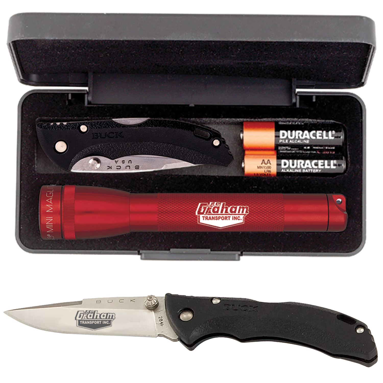 "AA" Mini Maglite® With Buck® "Bantam Bbw" Knife 1