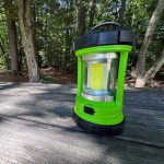 3200 Lumen Rechargeable Lantern - COML399 on a table outside 3200 Lumen Rechargeable Lantern - COML399 on a table outside