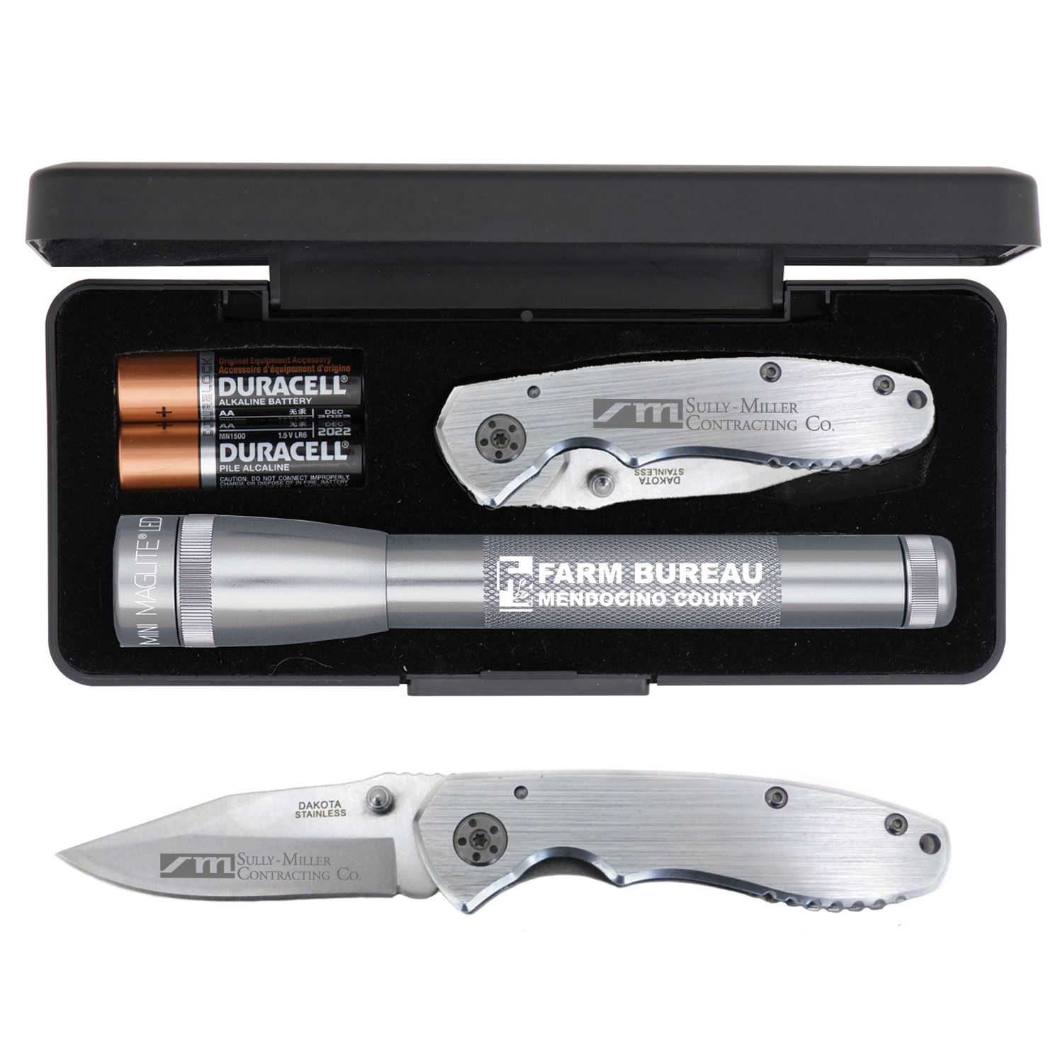 "AA" LED Mini Maglite® With Warhawk Pocket Knife 1