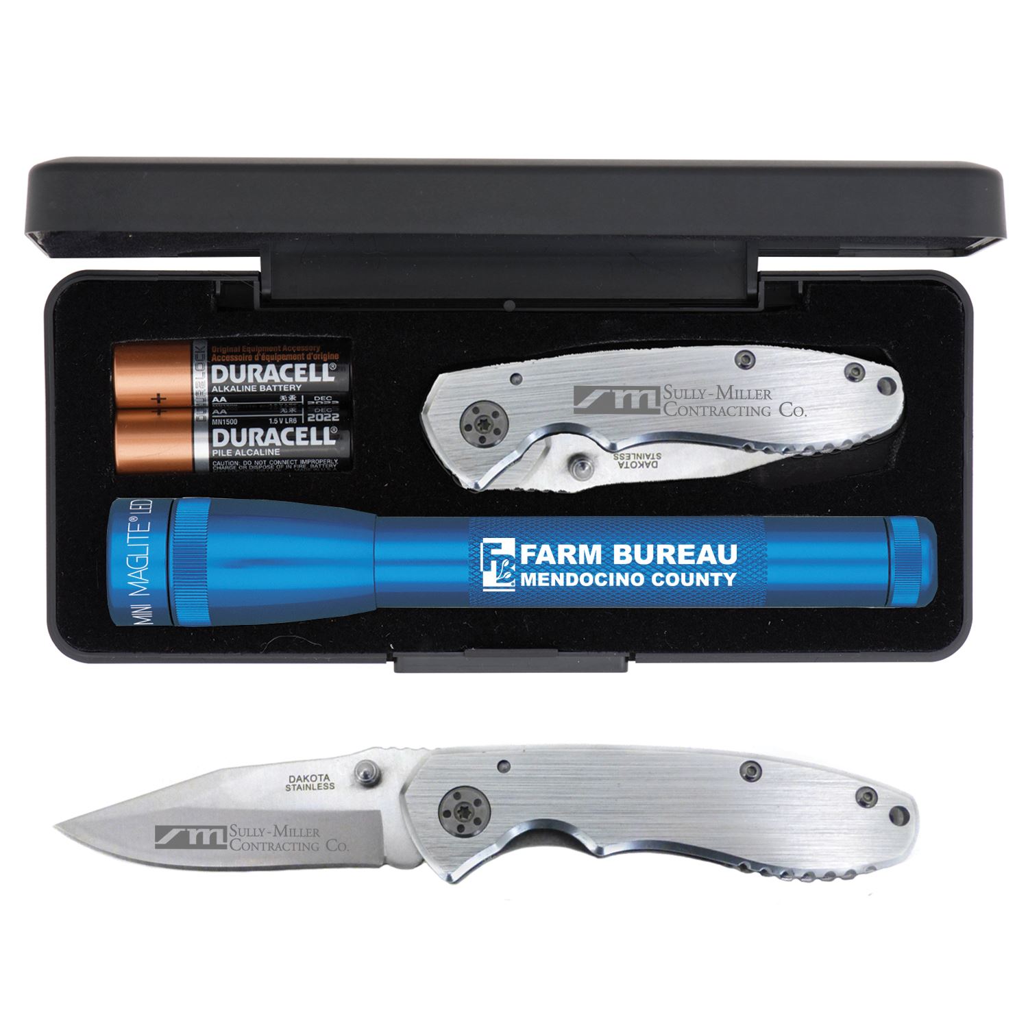 "AA" LED Mini Maglite® With Warhawk Pocket Knife 1