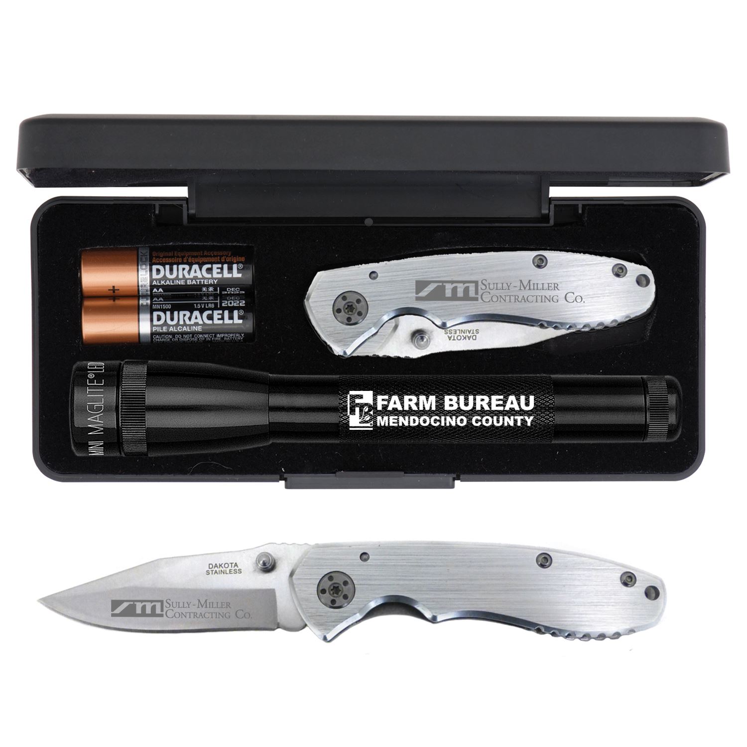 "AA" LED Mini Maglite® With Warhawk Pocket Knife 1
