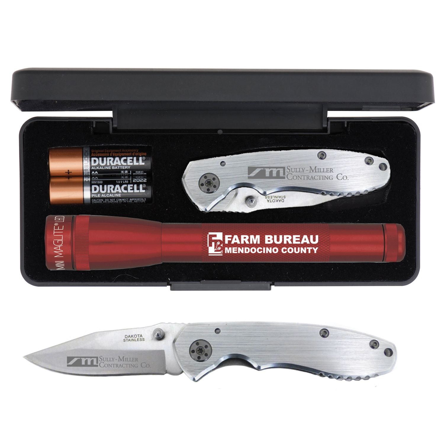 "AA" LED Mini Maglite® With Warhawk Pocket Knife 1