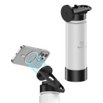 Scosche® MagicMount? Flask 22 oz. Insulated Bottle With Phone Mount - White - Magnet Scosche® MagicMount? Flask 22 oz. Insulated Bottle With Phone Mount - White - Magnet