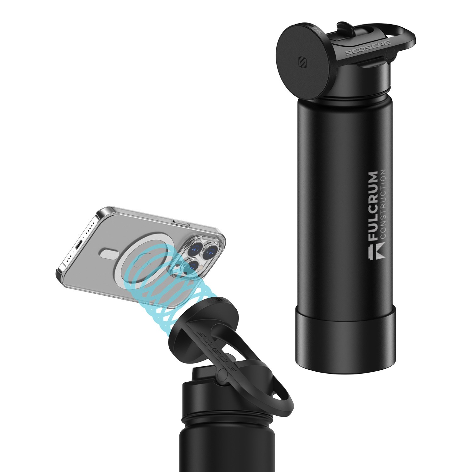 Scosche® MagicMount? Flask 22 oz. Insulated Bottle With Phone Mount 1