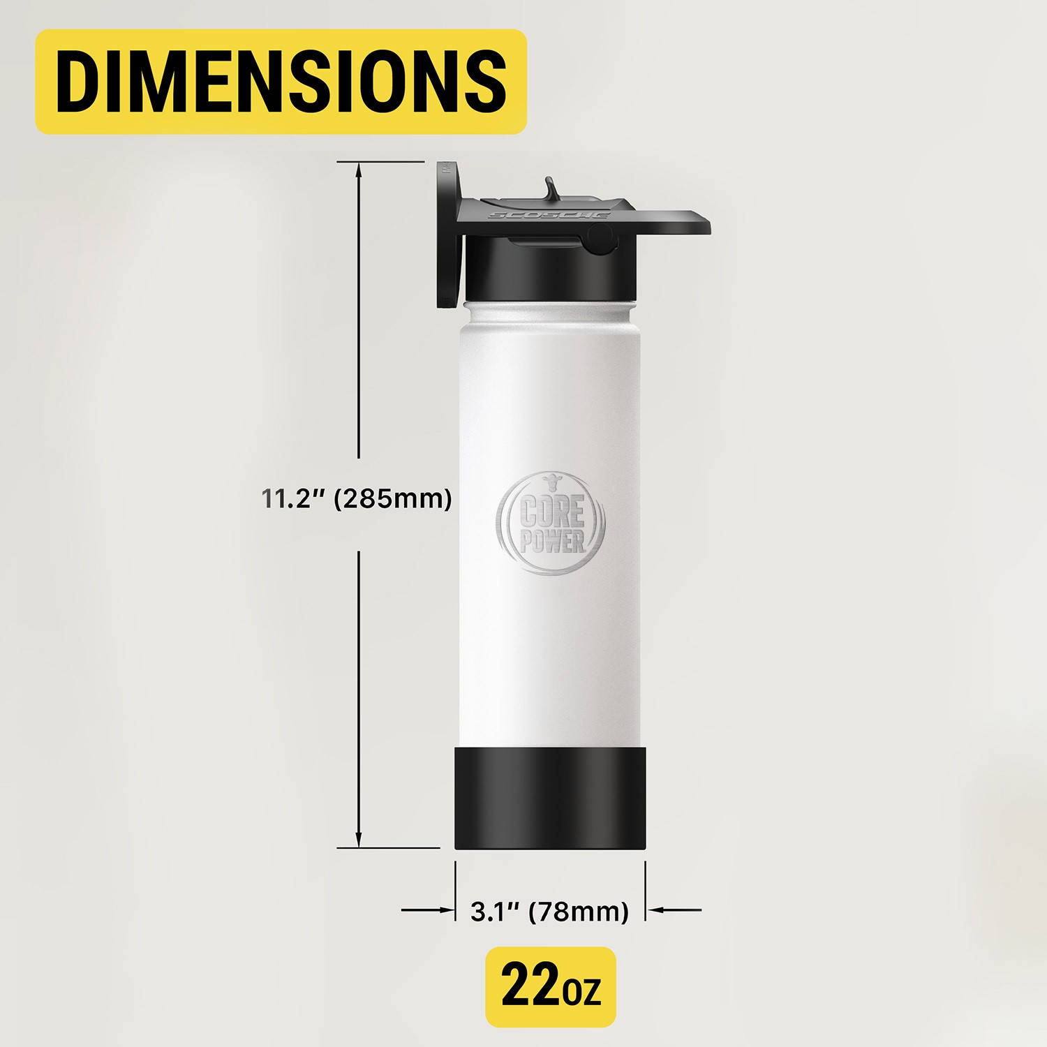 Scosche® MagicMount? Flask 22 oz. Insulated Bottle With Phone Mount 1