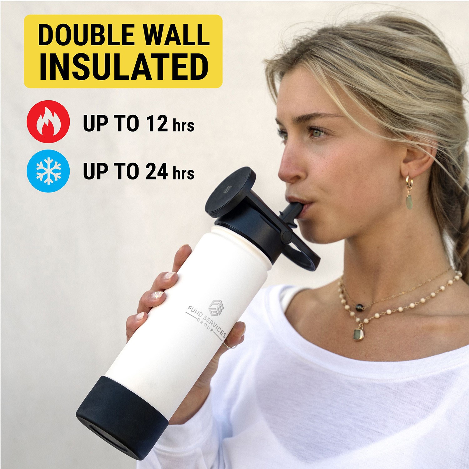 Scosche® MagicMount? Flask 22 oz. Insulated Bottle With Phone Mount 1