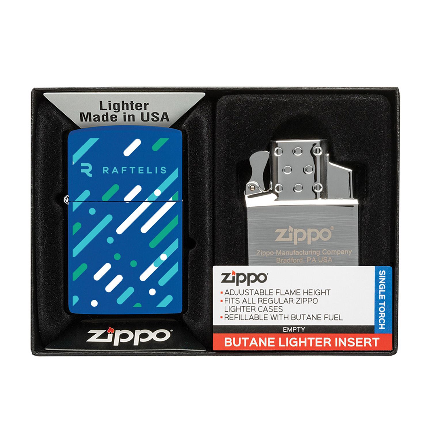 Matte Zippo® Lighter & Single Butane Insert Gift Set 1