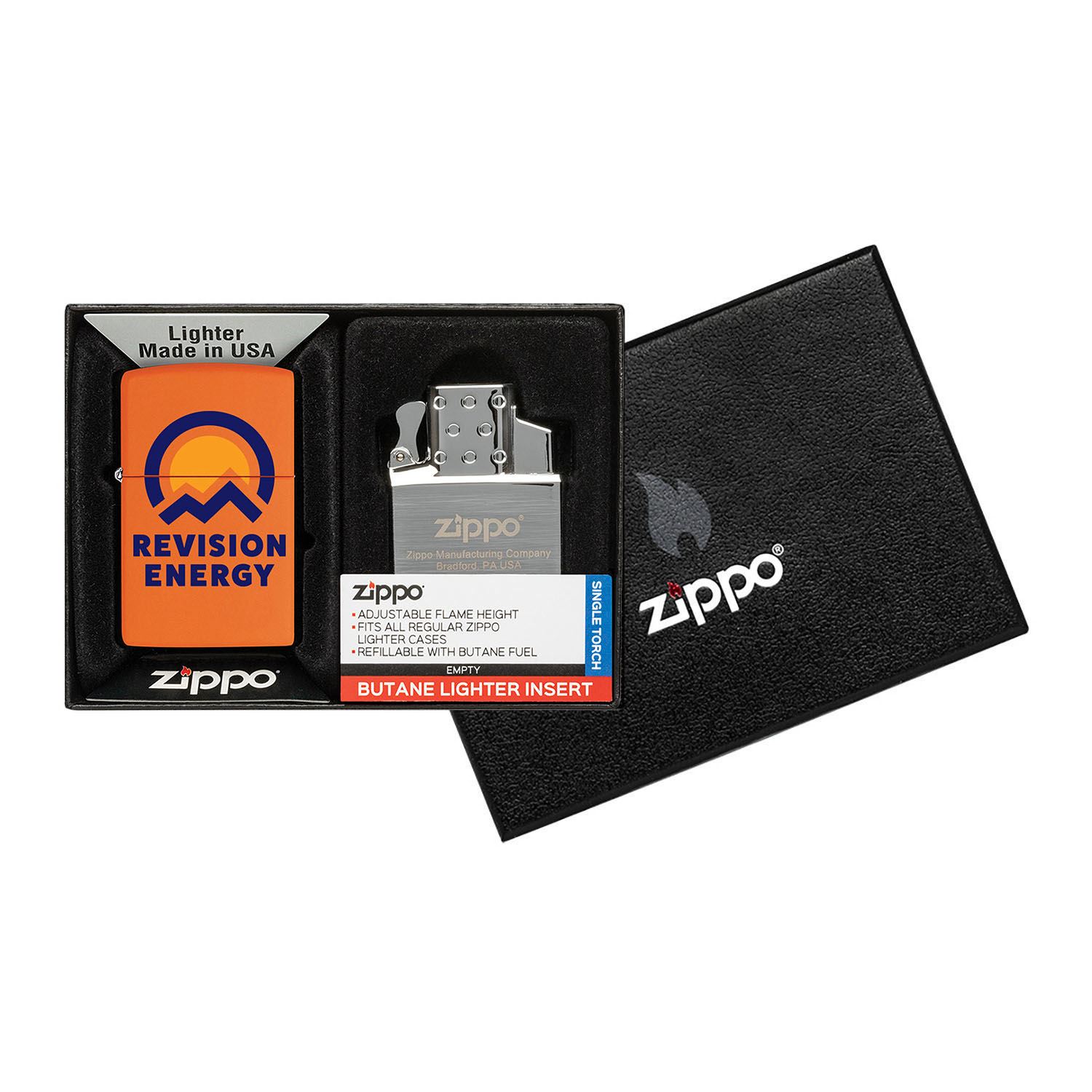 Matte Zippo® Lighter & Single Butane Insert Gift Set 1