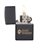Black Matte Windproof Zippo® Lighter (Laser Engraved Only Version) - Matte-218-BK_Engraved Black Matte Windproof Zippo® Lighter (Laser Engraved Only Version) - Matte-218-BK_Engraved