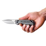 Cedar Creek® Zenith Button Lock Pocket Knife - 7855 - In Hand Cedar Creek® Zenith Button Lock Pocket Knife - 7855 - In Hand