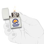 White Matte Windproof Zippo® Lighter - 214 - In Hand White Matte Windproof Zippo® Lighter - 214 - In Hand