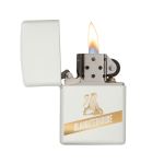 White Matte Windproof Zippo® Lighter - Matte-214-White_Engraved White Matte Windproof Zippo® Lighter - Matte-214-White_Engraved