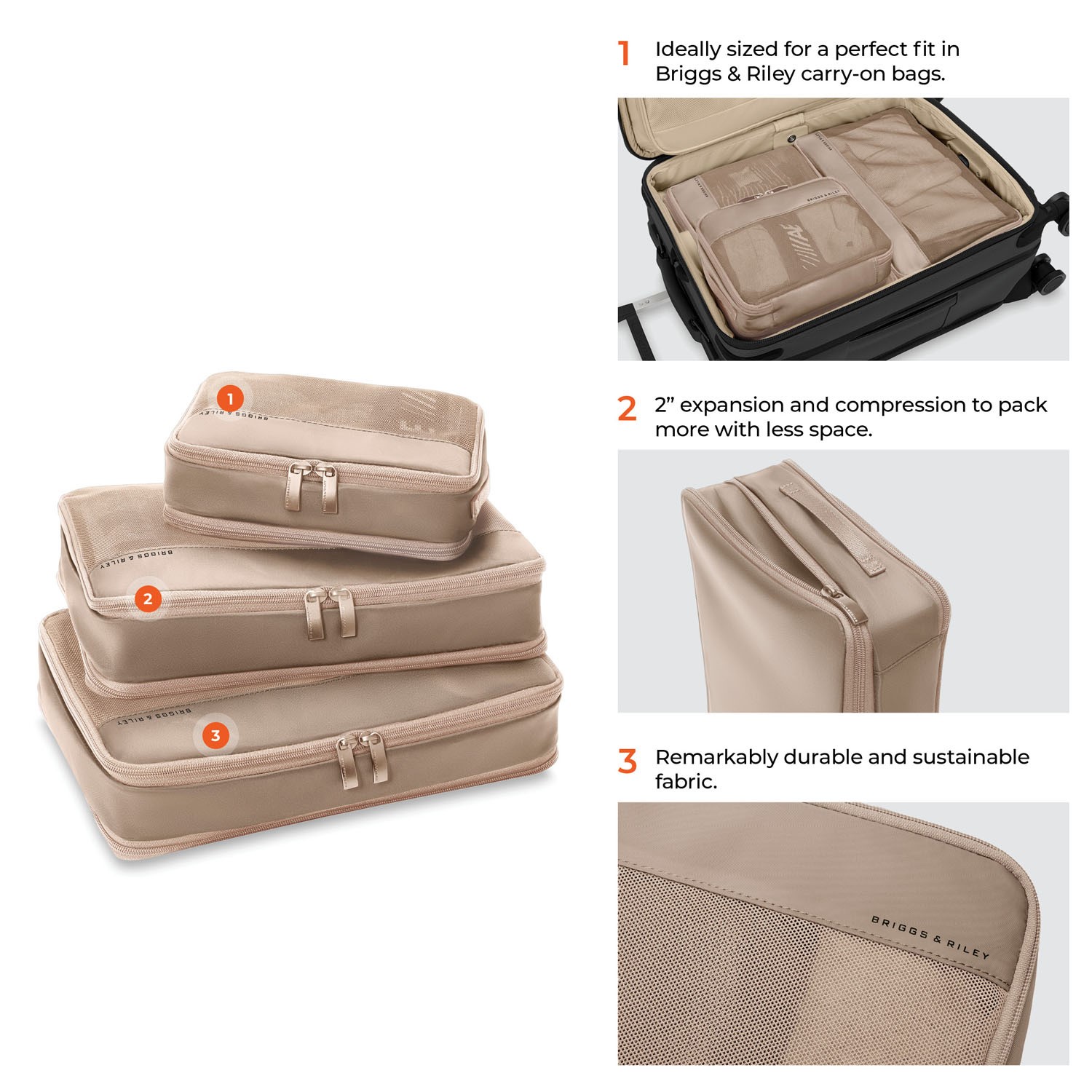 Briggs & Riley® Carry-On Compression Packing Cube Set 1