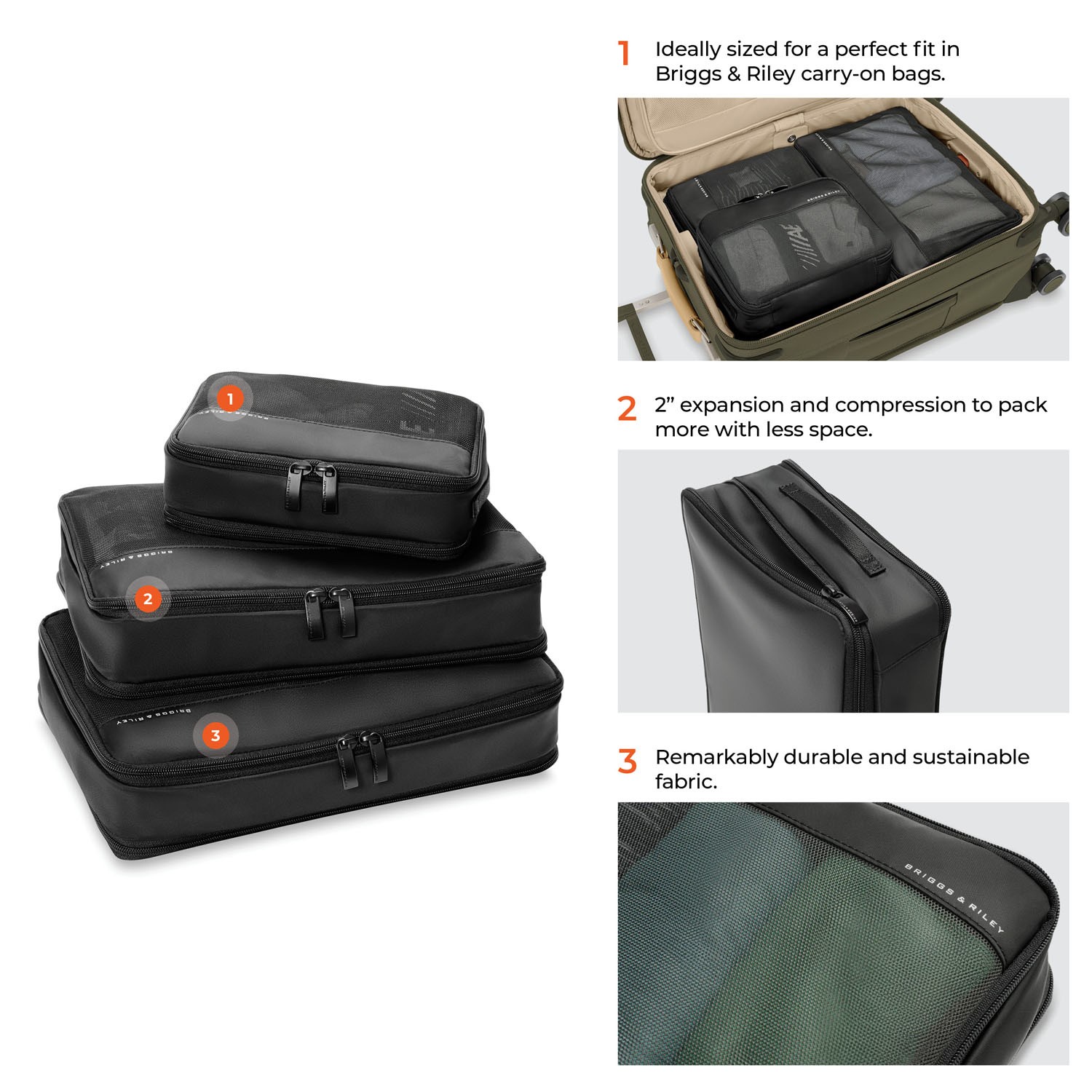 Briggs & Riley® Carry-On Compression Packing Cube Set 1