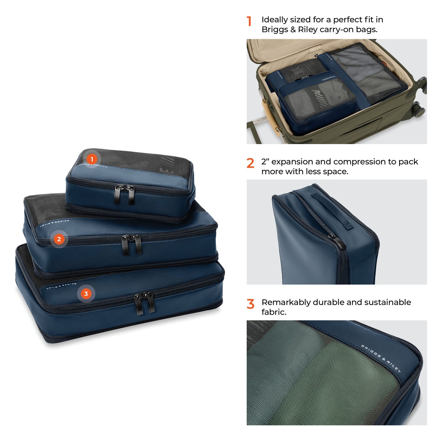 Briggs & Riley® Carry-On Compression Packing Cube Set 1