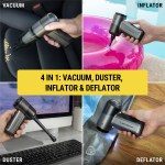 Scosche® ScoVac 4-In-1 High Power Cordless Mini Vacuum and Duster - Infographic 1 Scosche® ScoVac 4-In-1 High Power Cordless Mini Vacuum and Duster - Infographic 1