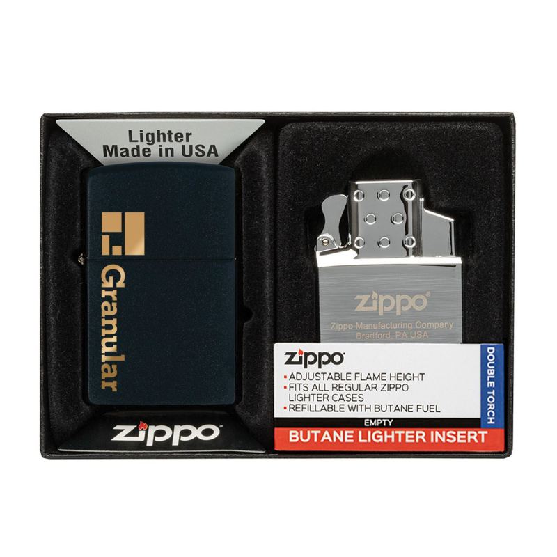 Matte Zippo® Lighter & Double Butane Insert Gift Set 1 Matte Zippo® Lighter & Double Butane Insert Gift Set 1