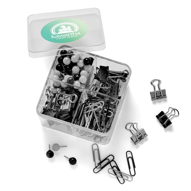 Supply Line® Square Clips & Pins Set Black & White 1 Supply Line® Square Clips & Pins Set Black & White 1