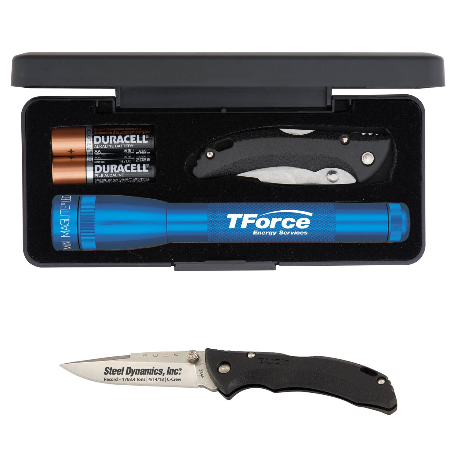 "AA" LED Mini Maglite® With Buck® "Bantam Bbw" Knife 1