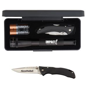"AA" LED Mini Maglite® With Buck® "Bantam Bbw" Knife 1 "AA" LED Mini Maglite® With Buck® "Bantam Bbw" Knife 1