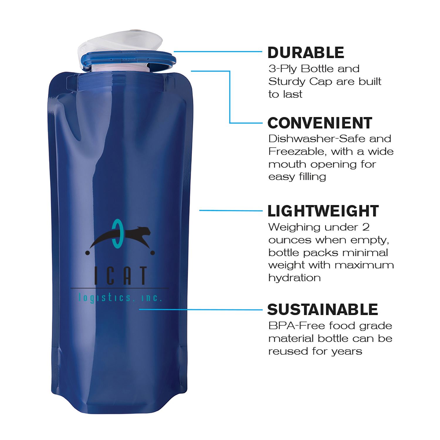 Vapur® Solids Folding Anti-Bottle 1L 1