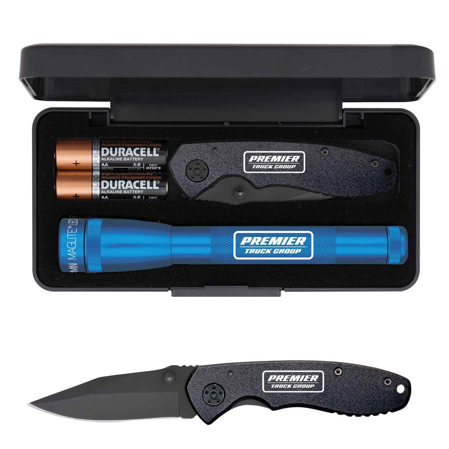 "AA" LED Mini Maglite® With Warhawk Pocket Knife 1