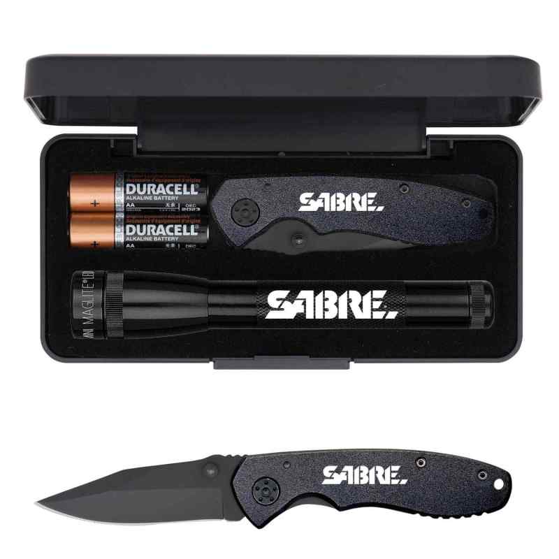 "AA" LED Mini Maglite® With Warhawk Pocket Knife 1 "AA" LED Mini Maglite® With Warhawk Pocket Knife 1