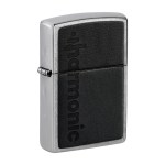 Zippo® Windproof Lighter Leather (Black) - Angled Zippo® Windproof Lighter Leather (Black) - Angled