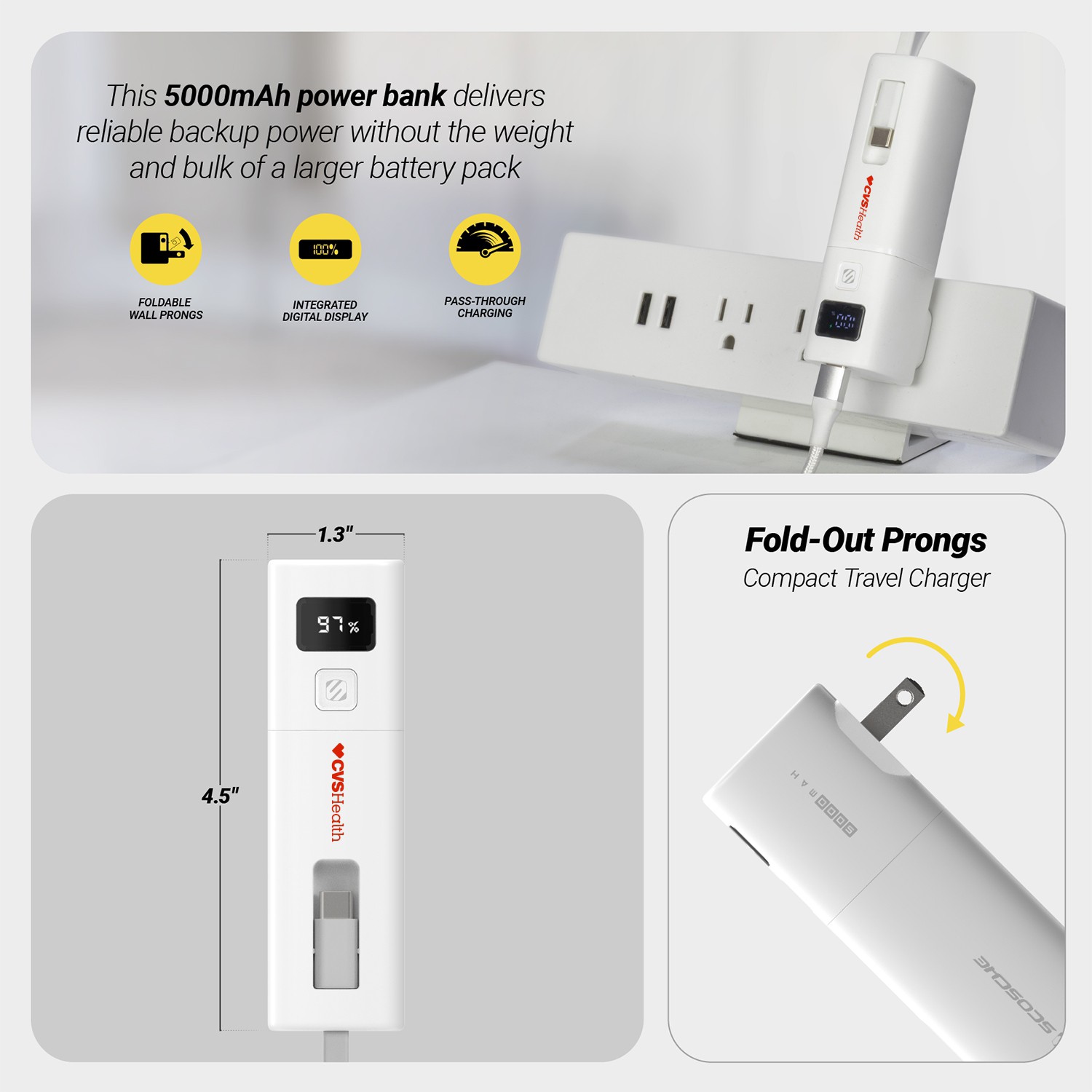 Scosche® GoBat? 5K 3-in-1 Power Bank 1