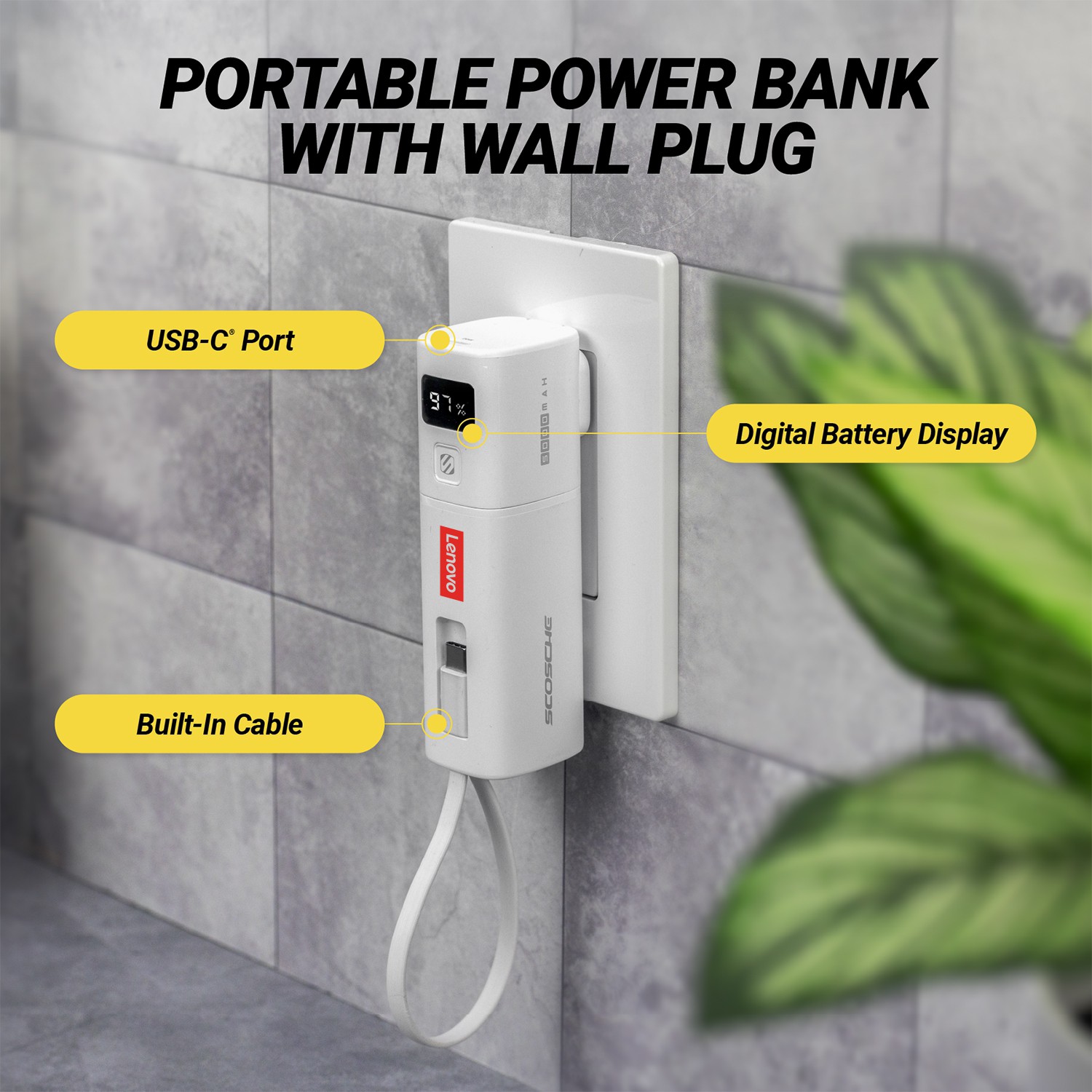 Scosche® GoBat? 5K 3-in-1 Power Bank 1