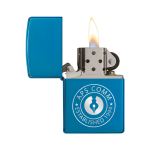 High Polish Blue Zippo® Windproof Lighter - 20446 - Open Flame High Polish Blue Zippo® Windproof Lighter - 20446 - Open Flame