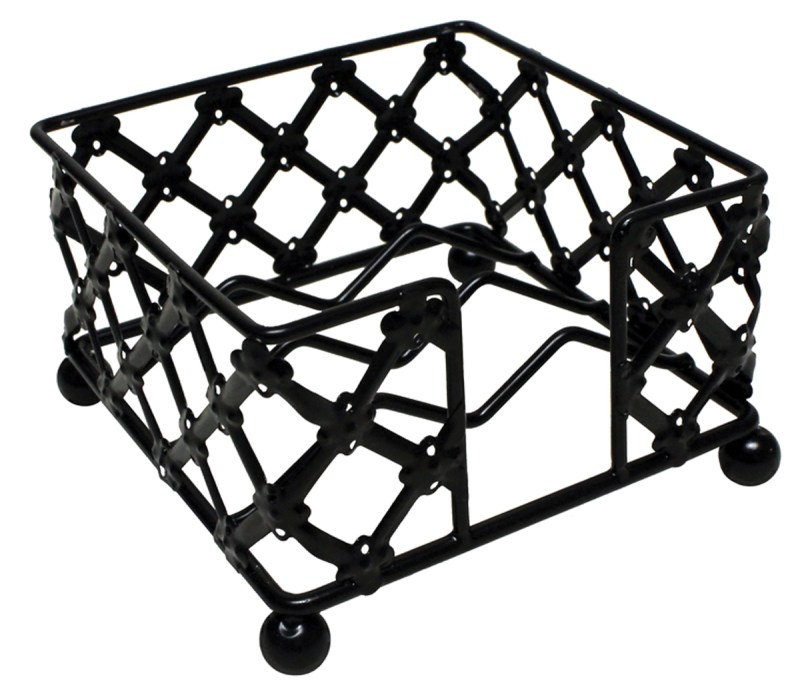 Black Lattice Metal Holder (Holds 4 Square Tumbled Coasters) 1 Black Lattice Metal Holder (Holds 4 Square Tumbled Coasters) 1