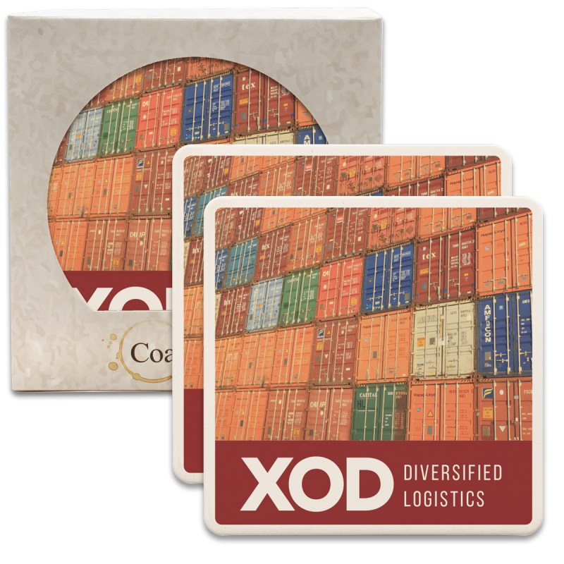 CoasterStone Square Absorbent Stone Coaster - 2 Pack (4 1/4"x4 1/4") 1 CoasterStone Square Absorbent Stone Coaster - 2 Pack (4 1/4"x4 1/4") 1