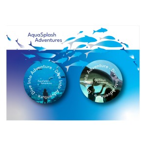 Carded Buttons - Two 2.25" buttons, 5" x 7" card 1 Carded Buttons - Two 2.25" buttons, 5" x 7" card 1