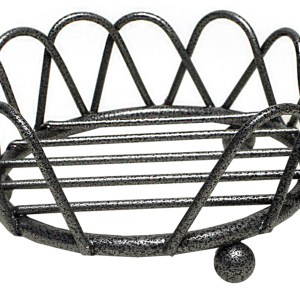 Grey Metallic Loop Holder (Holds 4 round tumbled coasters) 1 Grey Metallic Loop Holder (Holds 4 round tumbled coasters) 1