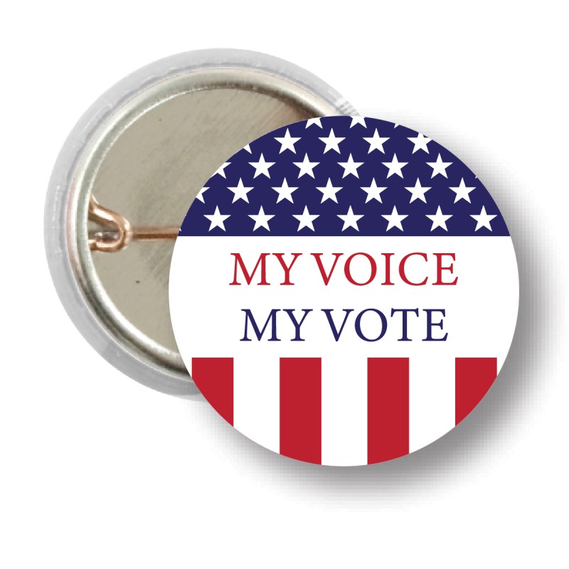 1" Round My Voice, My Vote Stock Buttons 1 1" Round My Voice, My Vote Stock Buttons 1