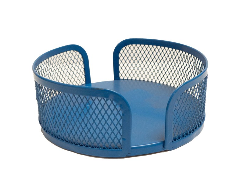 Royal Blue Mesh Metal Coaster Holder 1 Royal Blue Mesh Metal Coaster Holder 1