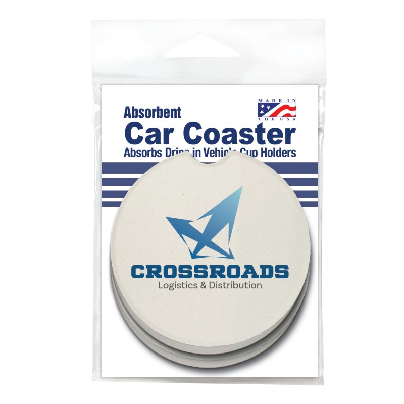 CoasterStone Absorbent Stone Car Coaster - Two pack in poly bag (2 5/8") 1 CoasterStone Absorbent Stone Car Coaster - Two pack in poly bag (2 5/8") 1