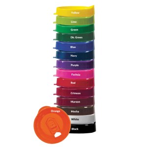 Colored Turn Tab Lid for Clear 22 oz Tumbler with Insert 1 Colored Turn Tab Lid for Clear 22 oz Tumbler with Insert 1