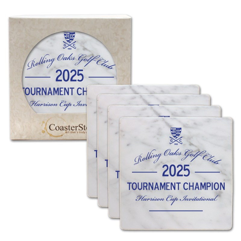 CoasterStone Square Absorbent Stone Coaster - 4 Pack (4") 1 CoasterStone Square Absorbent Stone Coaster - 4 Pack (4") 1