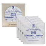 CoasterStone Square Absorbent Stone Coaster - 4 Pack (4") 1 CoasterStone Square Absorbent Stone Coaster - 4 Pack (4") 1