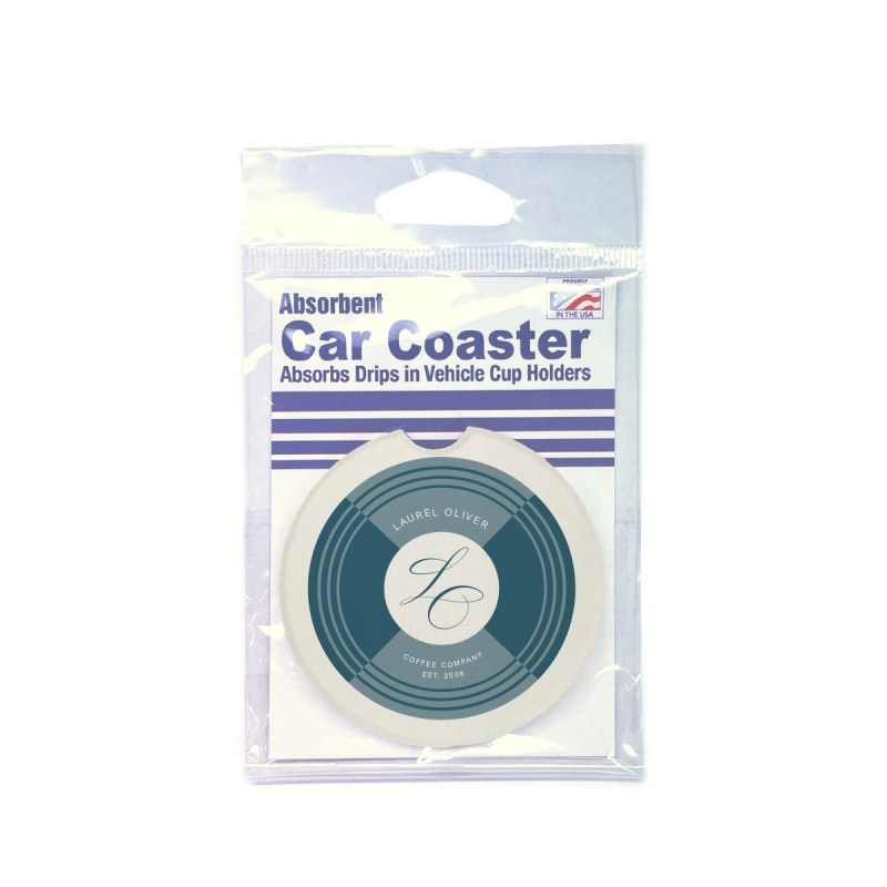 CoasterStone Absorbent Stone Car Coaster - Single (2 5/8") 1 CoasterStone Absorbent Stone Car Coaster - Single (2 5/8") 1