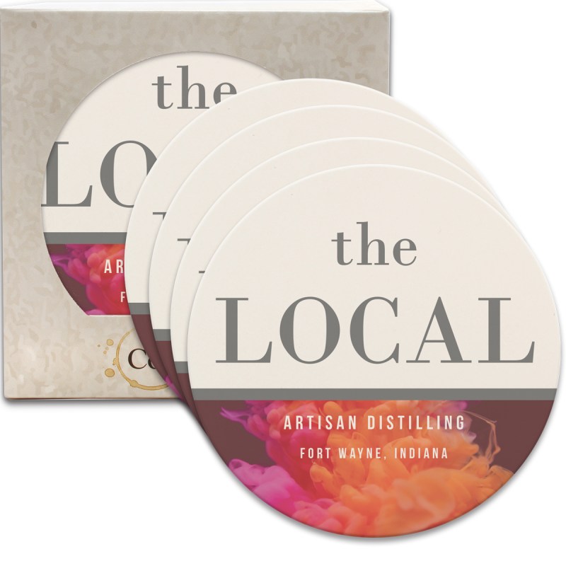 CoasterStone Round Absorbent Stone Coaster - 4 Pack (4 1/4") 1 CoasterStone Round Absorbent Stone Coaster - 4 Pack (4 1/4") 1