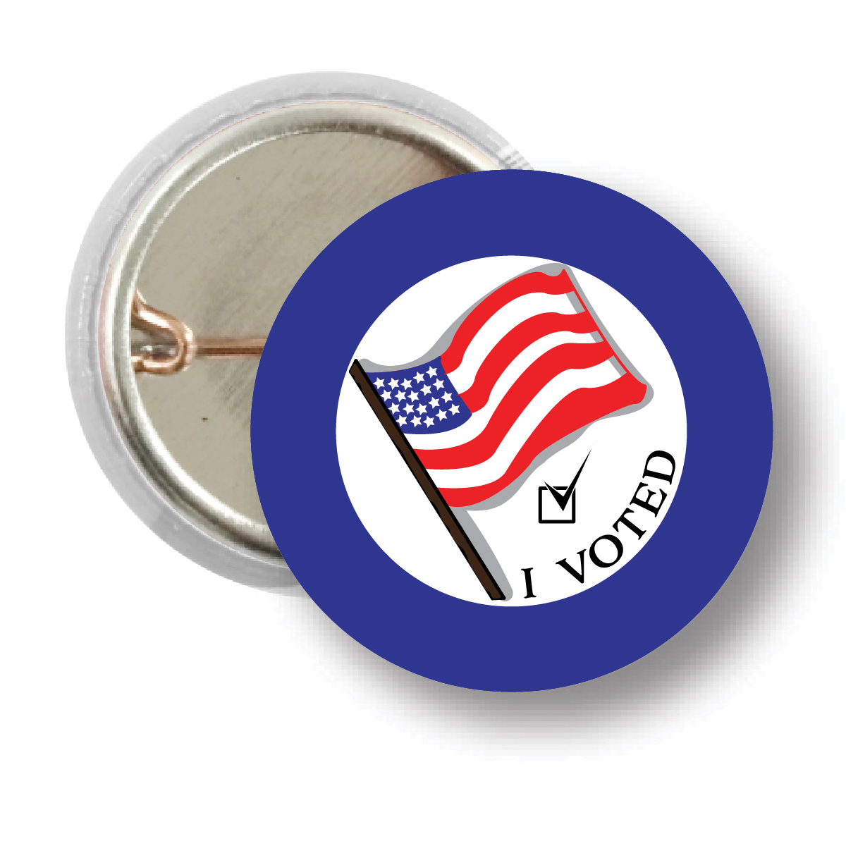 1" Round I Voted Stock Buttons 1 1" Round I Voted Stock Buttons 1