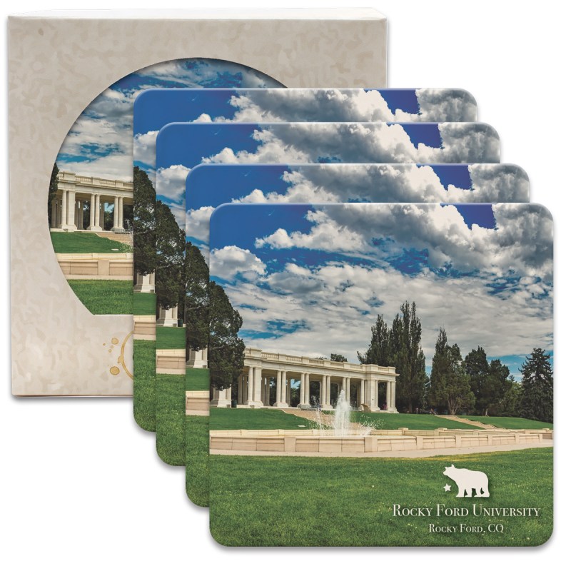 CoasterStone Square Absorbent Stone Coaster - 4 Pack (4 1/4"x4 1/4") 1 CoasterStone Square Absorbent Stone Coaster - 4 Pack (4 1/4"x4 1/4") 1
