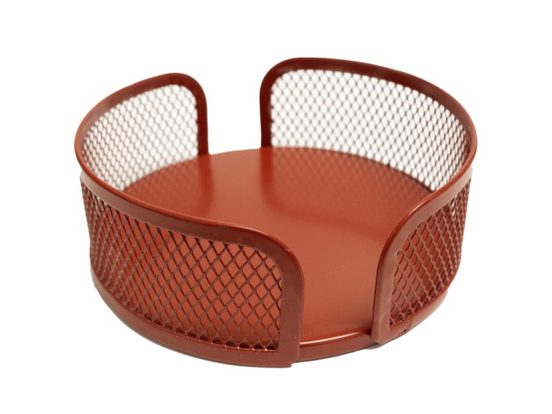 Burgundy Mesh Metal Coaster Holder 1 Burgundy Mesh Metal Coaster Holder 1