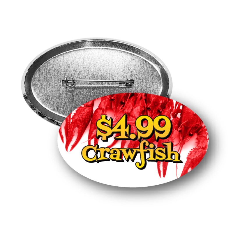 1.75" X 2.75" Oval Celluloid Buttons 1 1.75" X 2.75" Oval Celluloid Buttons 1